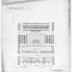 Photographic copy of plan of court room.