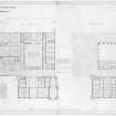 Photographic copy of plans of preliminary designs for proposed new court house and for adapting existing court house.