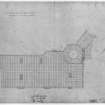 Photographic copy of plan of roof showing extent of platform with measurements.
Signed "W. Burn 131 George Street", pen and wash.
