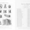 Photographic copy of list of patrons and drawings of domestic engineering appliances.
