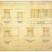 Photographic copy of plans and elevations of bedroom chimneypieces.