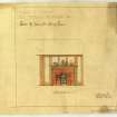 Photographic copy of drawing showing detail of morning room chimney piece of house for Fred N Henderson.