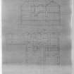 Photographic copy of section A-A and basement plan of Physgill House, Whithorn.
Proposed alterations for R H Johnston-Stewart Esq.