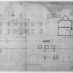 Photographic copy of drawing of proposed alterations to elevations of steading.
Insc: 'Touch House, Stirlingshire, Proposed Alterations to Steading', 'South Elevation', West Elevation', 'Section', 'Lorimer and Matthew, 17 Gt Stuart Street, Edinburgh, 19/4/28'.