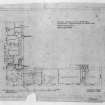 Photographic copy of drawing of proposed alterations to first floor plan of steading.
Insc: 'Touch house, Stirlingshire, Proposed Alterations to Steading, First Floor Plan', 'Lorimer and Matthew', 17 Gt Stuart Street, Edinburgh, 19/4/28'.
