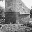 General view of the rear of Dalgety Gardens dovecot.