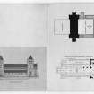 Photographic copy of conjectural North elevation and plans, insc: 'Kelso Abbey: North Elevation  As is probably appeared in 1517', 'Kelso Abbey: conjectural ground plan of church', 'Kelso Abbey: conjectural plan'