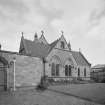 Alloa, Bedford Place, Alloa West Church, exterior.
View of hall from SW.