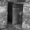 Inteiror.
Barn, detail of grain store in SW angle.