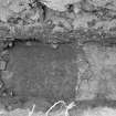 Excavation photograph : mortar and tile impressions looking north.