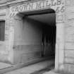 Crown Mills entrance detail.