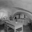 Interior view of Barra Castle showing vaulted kitchen.