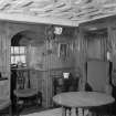 Interior view of Craigievar Castle showing drawing room.