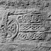 Detail of cross-slab fragment at Carnbee Farm.
 
