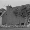 View of Bay House, 1 Panha', Dysart, showing E gable and boundary wall.