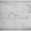 Edinburgh, Ponton Street Slaughterhouses.
Transverse section of booths, signed by A. Wemyss, John Sherman, Alexander Hay, James Govans, Walter Govan, Willie Durnie, Hume and Melville, John Gurney and George King and Son.