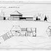 Site elevation and plans of proposed house for David Proven.