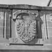 View of  armorial panel on Grudie Bridge Power Station, dated 1951.
 
