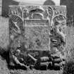 Kilchousland Old Parish Church, Campbell tombstone.
General view of tombstone.
