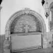 Interior.
Chancel, detail of tomb recess in NW wall.