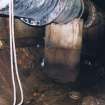 Interior. 
Passenger Tunnel, Water main pipe, detail of concrete pier.