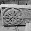 Detail of head of cross on medieval cross slab, Abercorn.