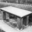 View of table tomb.