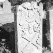 View of headstone.