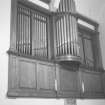 Interior view of organ case and gallery