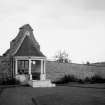 View of walled garden and summerhouse