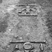 View of headstone.