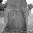 View of headstone.