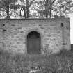 View of entrance elevation of burial vault.