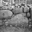 View of dry-stone wall.