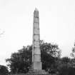 General view of monument erected in 1836 to Farquharson on Monaltrie who died abroad.