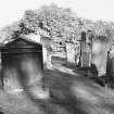 View of 18th century gravestones.