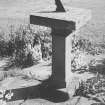 General view of sundial on W lawn.