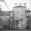 Spylaw House, Bridge Road, Colinton.
View from East showing seventeenth century sections to rear, and eighteenth century additions to front.