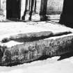 Dalmeny Churchyard
Detail of stone coffin