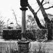 View of sundial at Pentland Cottage.