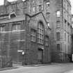 General view of rear elevation of Nos 37, 38, 39, 40 and 41 South Bridge and Electricity Sub-Station in Cowgate