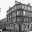 View of No.51 South Clerk Street also looking up Lutton Place towards St Peter's Church.