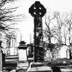 Edinburgh, Warriston Road, Warriston Cemetery.
General view showing memorial to the poet Alex Smith.