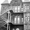 Glasgow, Church Street, Western Infirmary.
General view of rear including fire escape ladders.