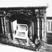 Glasgow, 6 Rowan Road, Craigie Hall, interior.
View of fireplace in dining room.