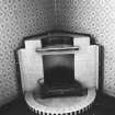 Glasgow, 6 Rowan Road, Craigie Hall, interior.
View of bedroom fireplace