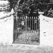 View of entrance to graveyard.