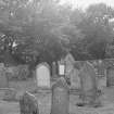 Caputh, Mute Hill, Old Parish Church, burial ground.
General view of graveyard.