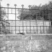 Garvock House, Burial Enclosure.
Details of the railings on the side of the burial enclosure.