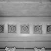 Interior view of Stracathro House showing detail of hall ceiling mouldings.
